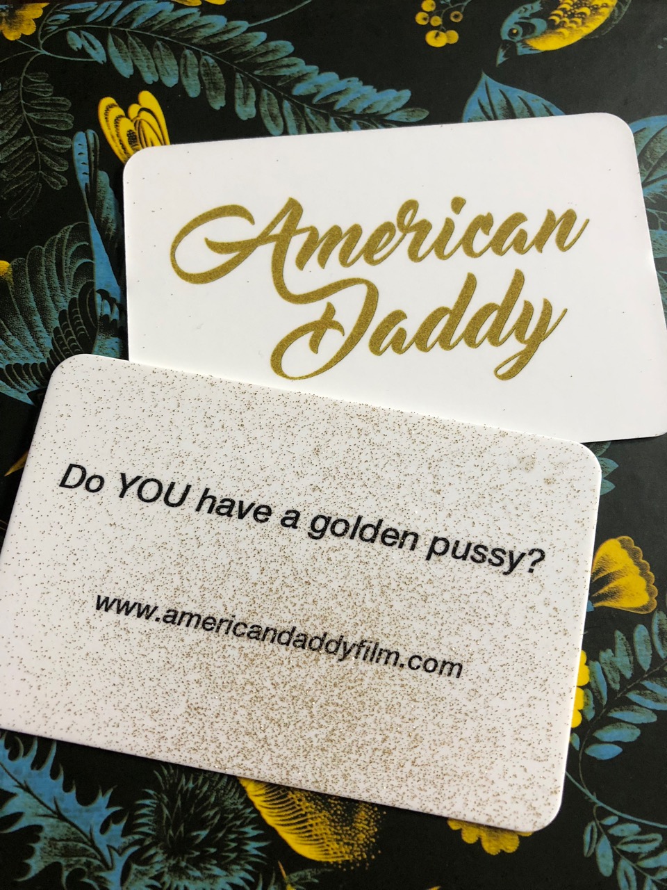 American Daddy Palmcard